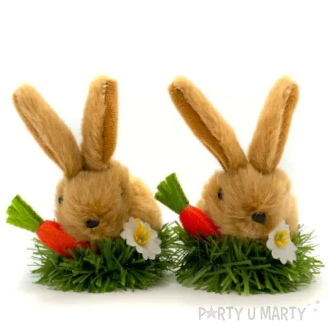 dekoracja kroliczki wielkanocne aliga 8 cm 2 szt