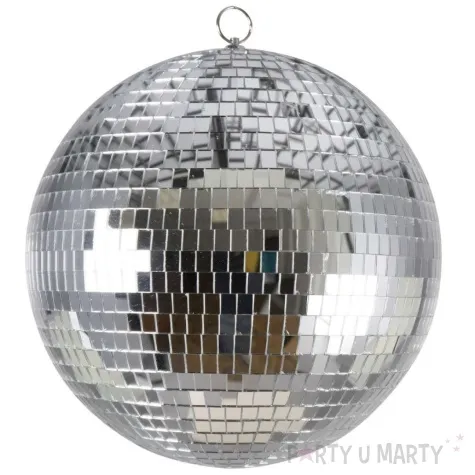 dekoracja kula dyskotekowa disco srebrny ptitclown 30 cm