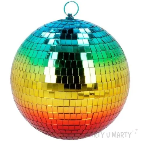 dekoracja kula dyskotekowa disco teczowy boland 20 cm