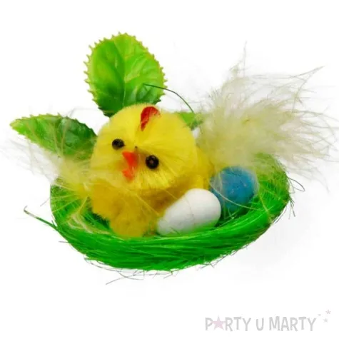 dekoracja kurczak w zielonym gniazdku arpex