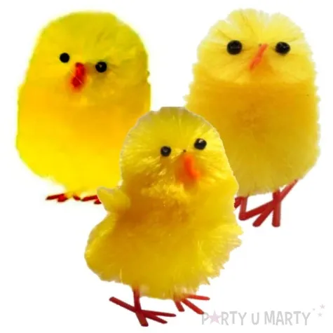 dekoracja kurczaki zolte 3 cm aliga 3 szt