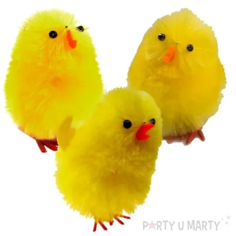 dekoracja kurczaki zolte 4 cm aliga 3 szt