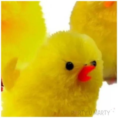 dekoracja kurczaki zolte 4 cm arpex 3 szt