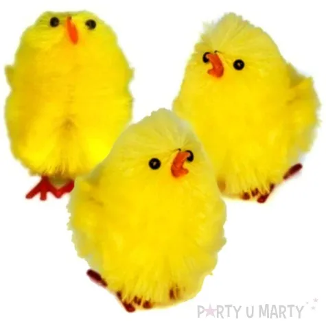 dekoracja kurczaki zolte 5 5 cm aliga 3 szt