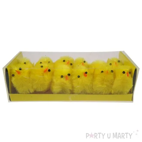 dekoracja kurczaki zolty arpex 2 5 cm 12 szt