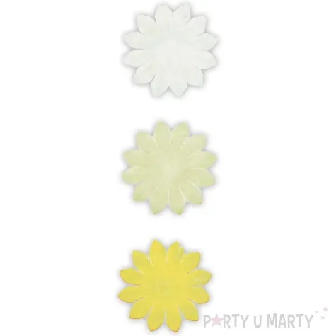 dekoracja kwiatki zolty jasny titanum 25 mm 24 szt