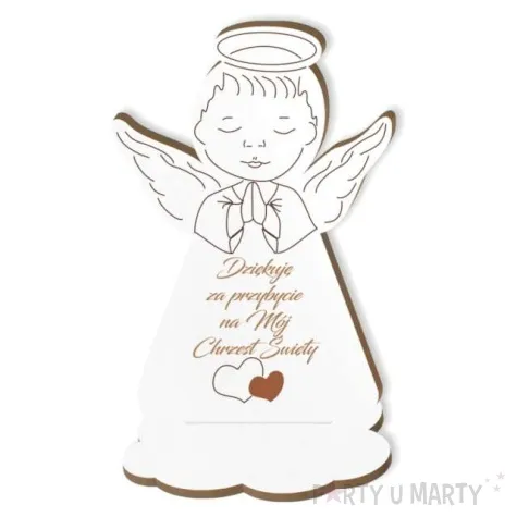 dekoracja laminowana podziekowania chrzest sw aniolek ch 10 cm