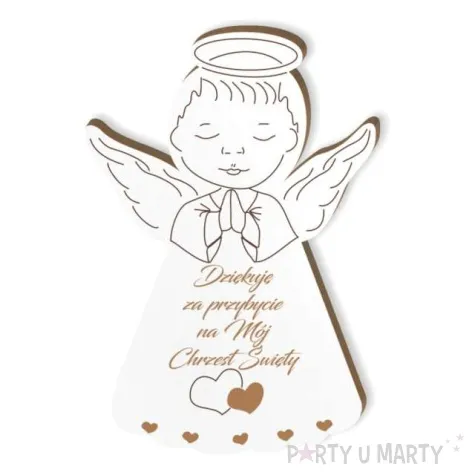 dekoracja laminowana podziekowania chrzest sw aniolek ch 10 cm