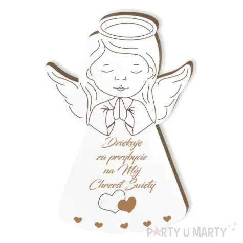 dekoracja laminowana podziekowania chrzest sw aniolek dz 10 cm