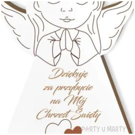 dekoracja laminowana podziekowania chrzest sw aniolek dz 10 cm