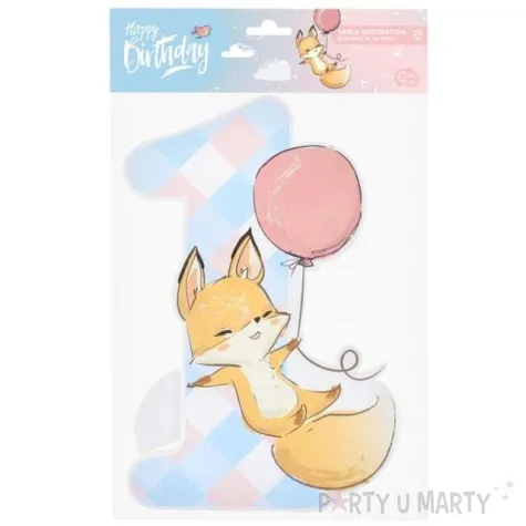 dekoracja mam juz roczek lisek kolorowa godan