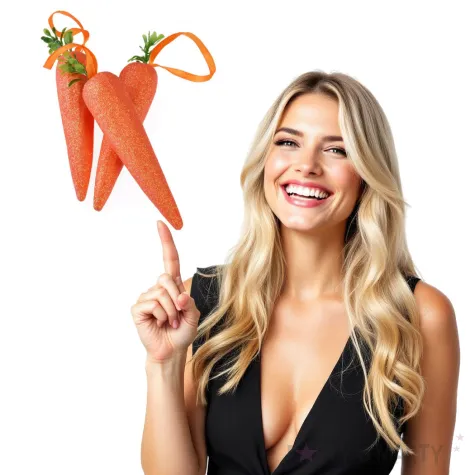 dekoracja marchewki duze oranz brokatowy arpex 3 szt