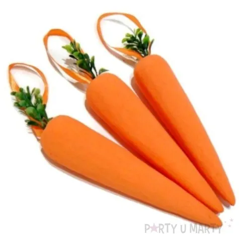 dekoracja marchewki duze oranz jasny arpex 3 szt