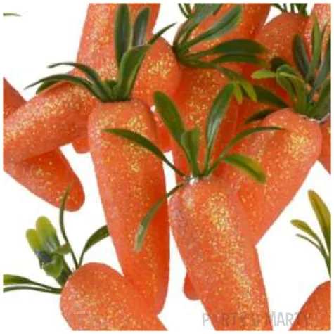 dekoracja marchewki male oranz brokatowy arpex 15 szt