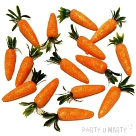 dekoracja marchewki male oranz brokatowy arpex 15 szt