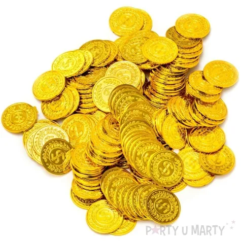 dekoracja monety pieniadze zloty gadgetmaster 144 szt