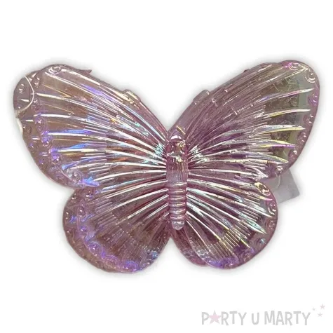 dekoracja motyle 3d rozowy 80x62 mm 2 szt