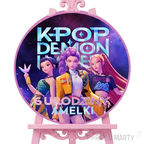 dekoracja na 3 4 5 6 7 8 9 10 urodziny dziewczynki tablica powitalna k pop demon hunters imie