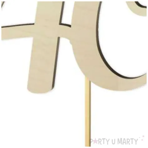 dekoracja na 40 urodziny liczba 40 18 cm