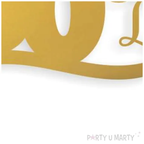 dekoracja na 80 urodziny topper papierowy liczba 80 zloty 17 cm