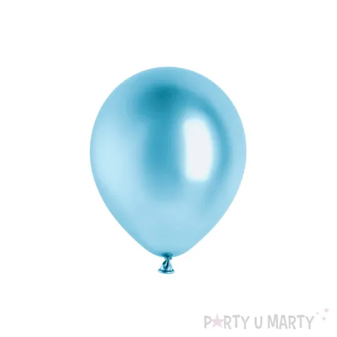 dekoracja na baby shower chrzest chlopca urodziny balony glossy metaliczne niebieskie 12 x10