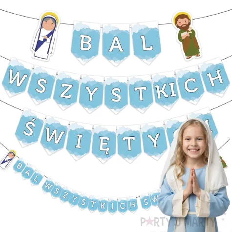 dekoracja na bal wszystkich swietrych baner girlanda papierowa ozdoba do przedszkola szkoly