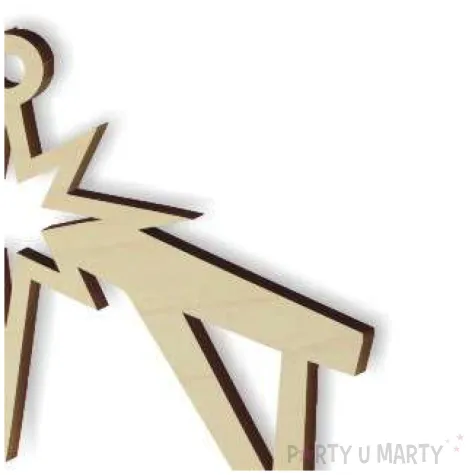 dekoracja na boze narodzenie drewniana zawieszka bombka szopka stajenka betlejem 69x82 mm