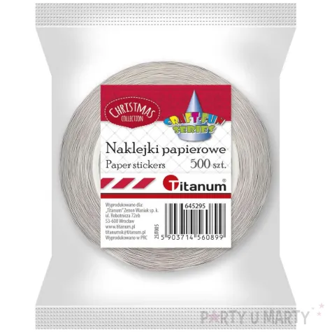 dekoracja na boze narodzenie swieta naklejki papierowe swiateczny mix vintage rolka 500 szt