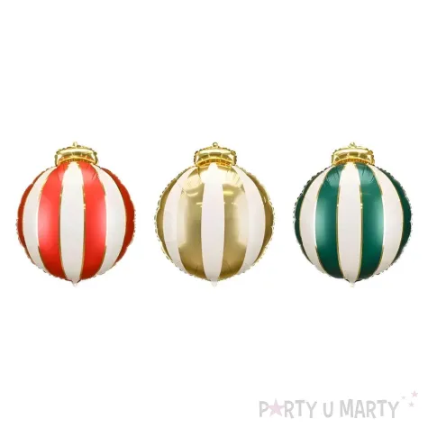 dekoracja na boze narodzenie wigilie swieta balony foliowy bombki 24 3 szt