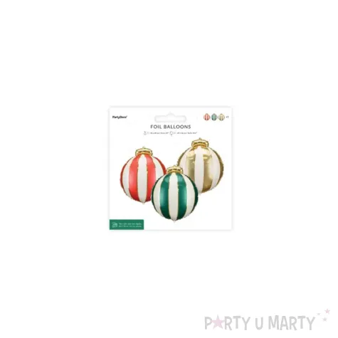 dekoracja na boze narodzenie wigilie swieta balony foliowy bombki 24 3 szt