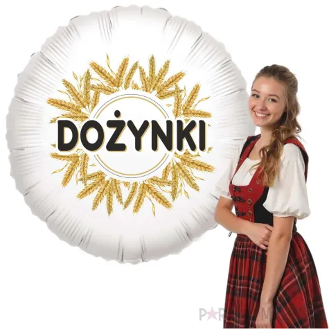 dekoracja na dozynki gminne balon foliowy klosy zboz ozdoba do girlandy 18 rnd