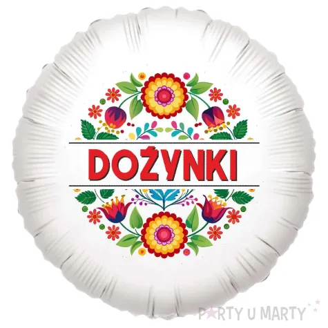 dekoracja na dozynki gminne balon foliowy kwiaty ludowe ozdoba do girlandy 18 rnd