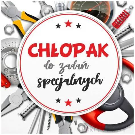 dekoracja na dzien chlopaka urodziny prezent balon foliowy chlopak do zadan specjalnych 18