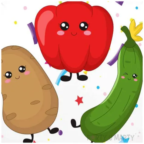 dekoracja na dzien wiosny do przedszkola balon foliowy warzywa bialy do girland 18 rnd