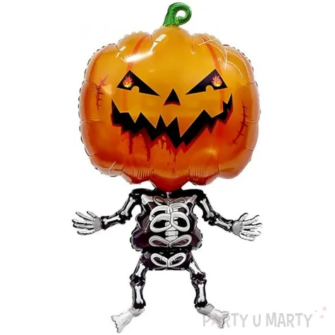dekoracja na halloweeen balon foliowy kosciotrup straszna dynia potwor strach na wroble 28