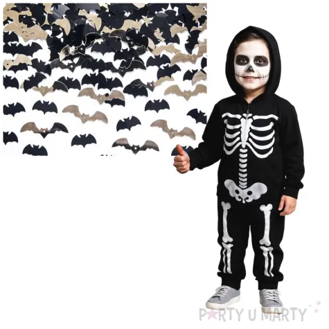 dekoracja na halloween andrzejki konfetti papierowe nietoperze ozdoba sali stolu 15g cza