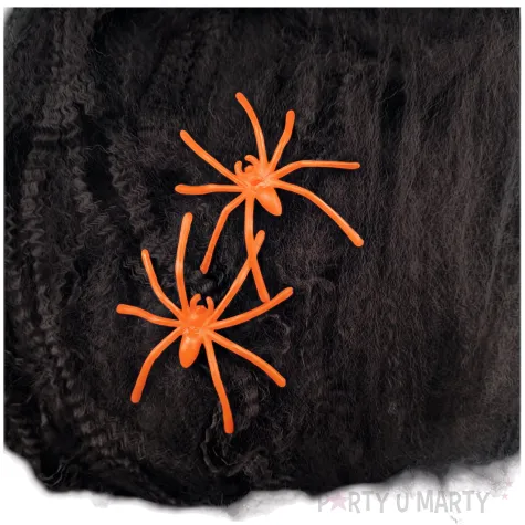 dekoracja na halloween andrzejki pajeczyna nylonowa do zdjec z pajakami czarna 20g