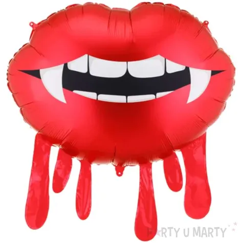dekoracja na halloween balon foliowy krwawiace usta wampir wampirzyca 42 1 shp