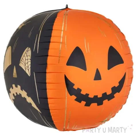 dekoracja na halloween balon foliowy straszna dynia pomaranczowo czarna 29 5 shp