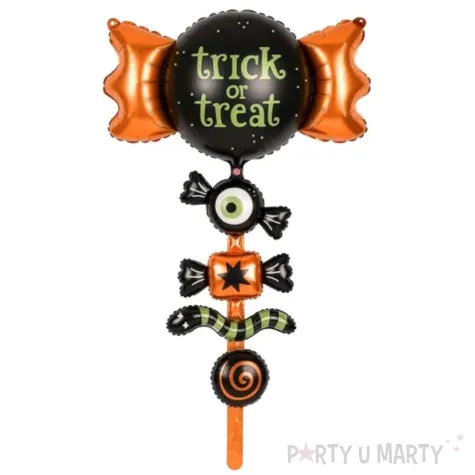 dekoracja na halloween balon foliowy xl cukierek albo psikus trick or treat 63 4 shp