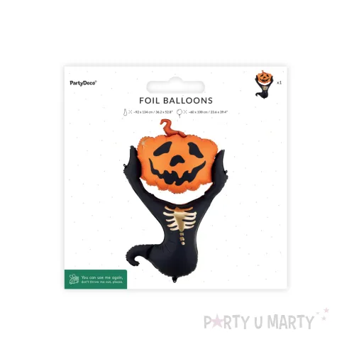dekoracja na halloween balon foliowy xl strach na wroble dynia 52 8 shp