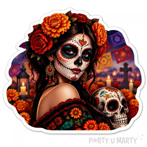 dekoracja na halloween plakat na okno drzwi straszna dynia ozdoba halloweenowa do powieszenia