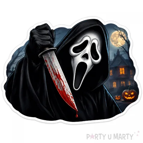 dekoracja na halloween plakat na okno drzwi straszna dynia ozdoba halloweenowa do powieszenia