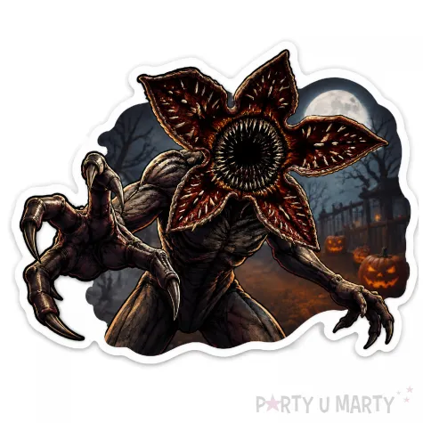 dekoracja na halloween plakat na okno drzwi straszna dynia ozdoba halloweenowa do powieszenia