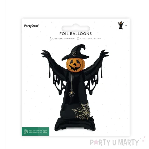 dekoracja na halloween stojacy balon foliowy xl strach na wroble duzy do ogrodu 75 awk