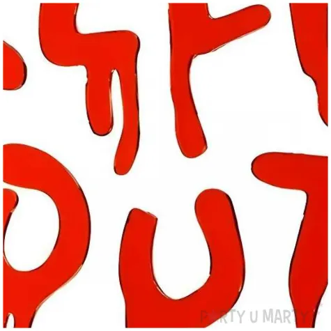 dekoracja na halloween zelowe naklejki na szybe keep out na okno lustro krwawy napis