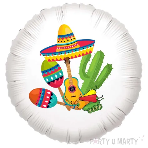 dekoracja na meksykanskie party balon foliowy lato w meksyku mix