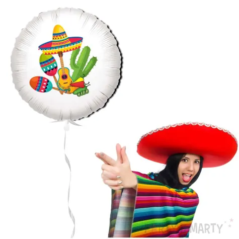dekoracja na meksykanskie party balon foliowy lato w meksyku mix