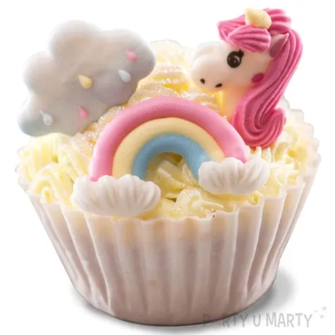 dekoracja na muffinki cukrowy jednorozec mix dekora 8 szt