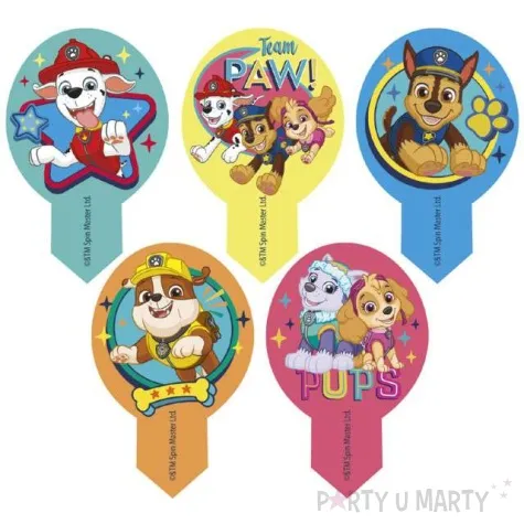 dekoracja na muffinki oplatki paw patrol 6 5cm dekora 20szt